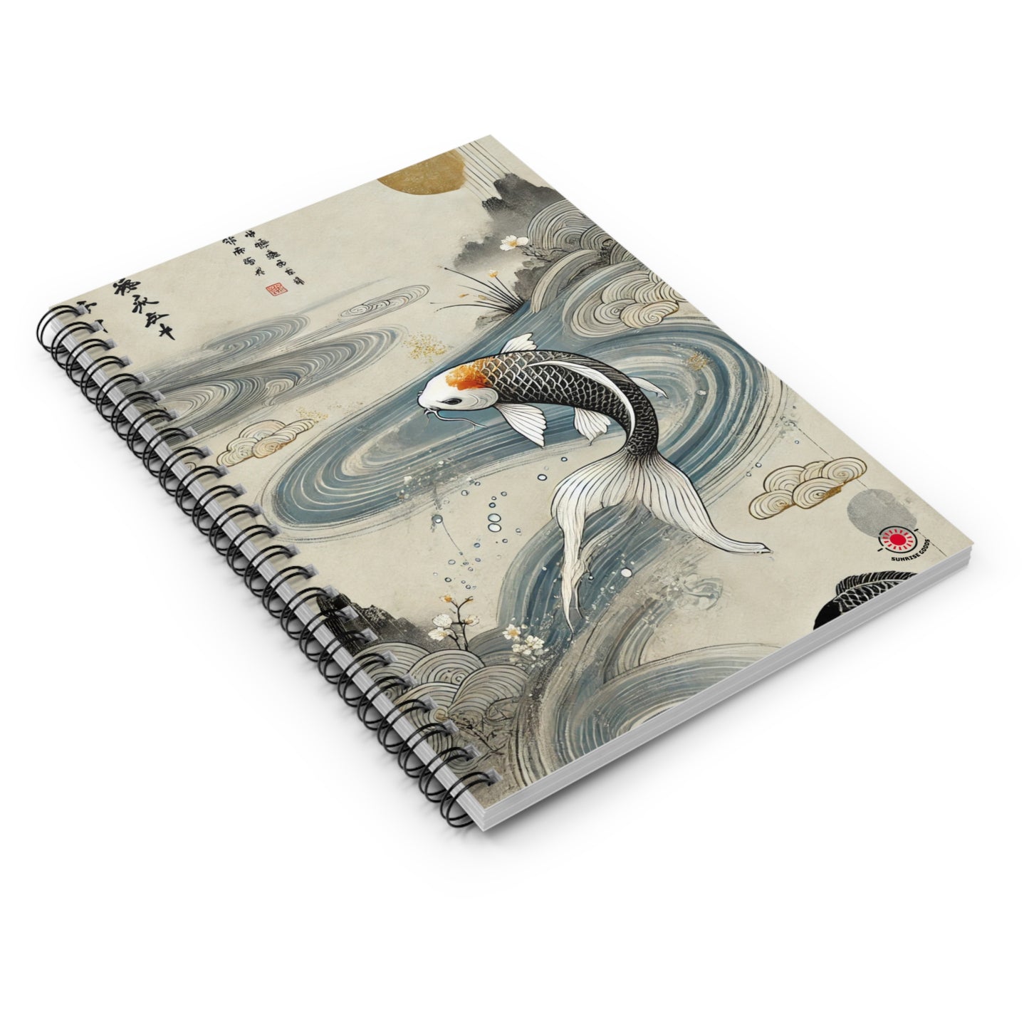 Koi Fish Spiral Notebook - Ruled Line