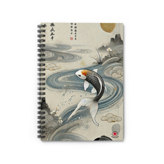 Koi Fish Spiral Notebook - Ruled Line