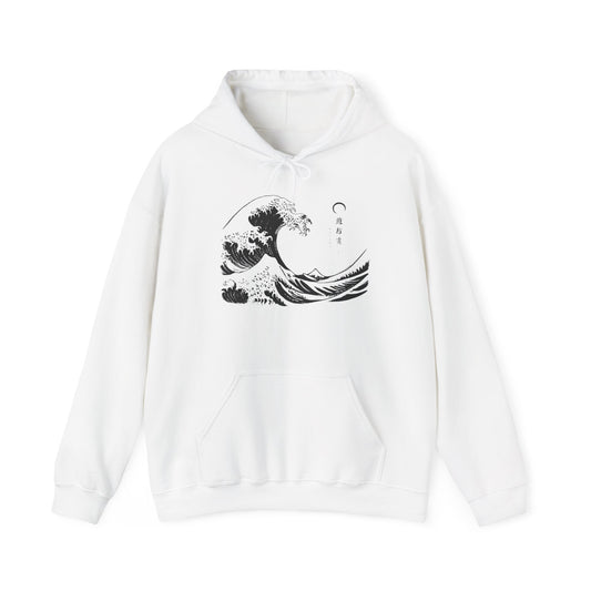 Kanagawa front Unisex Heavy Blend™ Hooded Sweatshirt