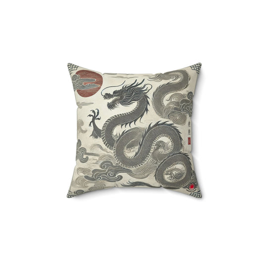 Dragon Spun Polyester Square Pillow